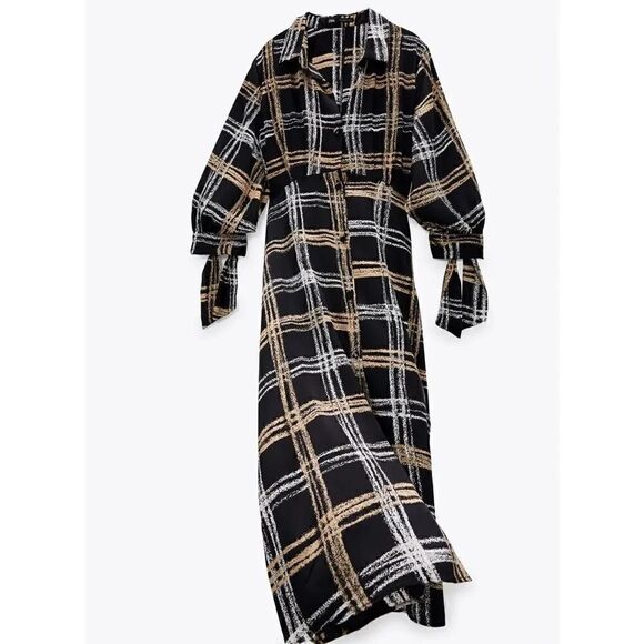ZARA PLAID SHIRT DRESS  - Picture 7 of 9
